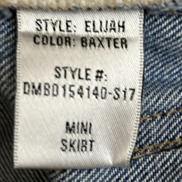 Lovers + Friends Elijah Denim Mini Skirt in Baxter Wash - Size 24 - Picture 8 of 9